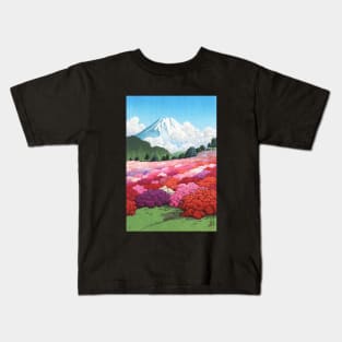 Mountain Villa Kenan in Moto-Hakone by Kawase Hasui Kids T-Shirt